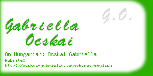 gabriella ocskai business card